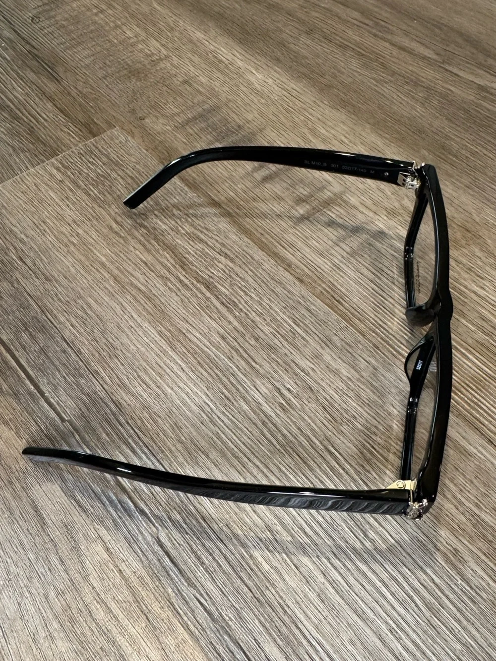 Yves Saint Laurent YSL Logo Rectangle Black Eyeglasses SLM10